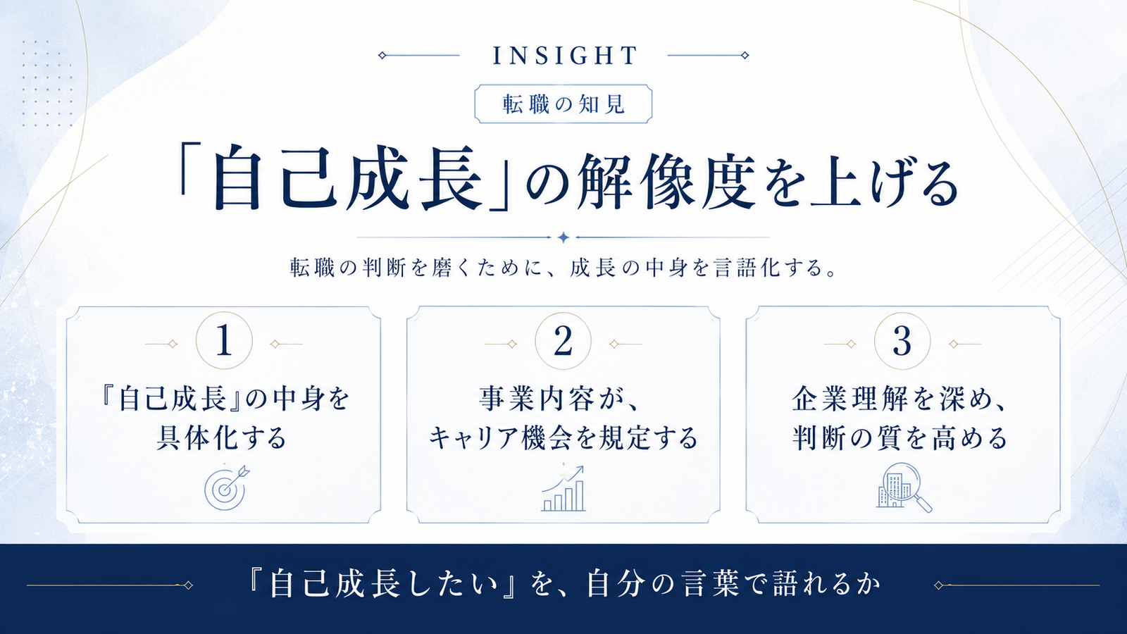 「自己成長」の解像度を上げる